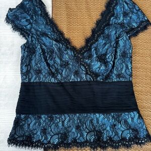 Tadashi Shoji Black Textured Fabric